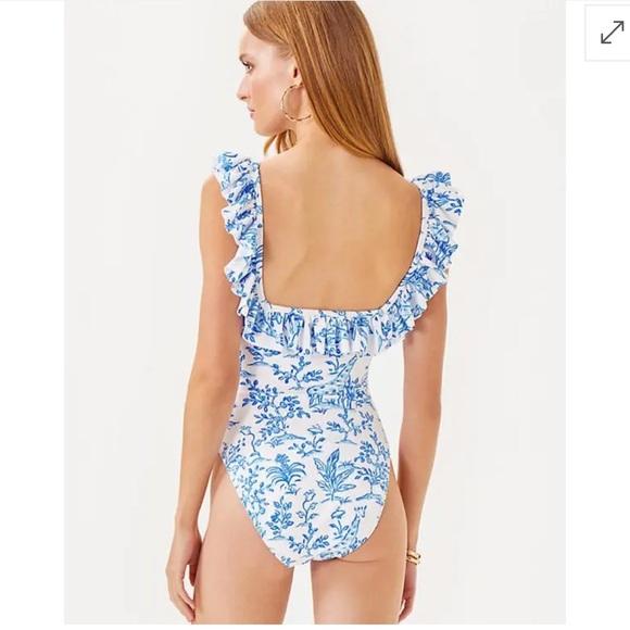 NWT Lilly Pulitzer
Aemma Ruffled Floral One-Piece Swimsuit - Picture 3 of 6